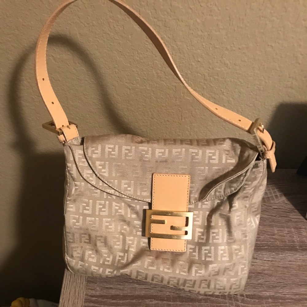 Authentic Fendi Zucca baguette bag